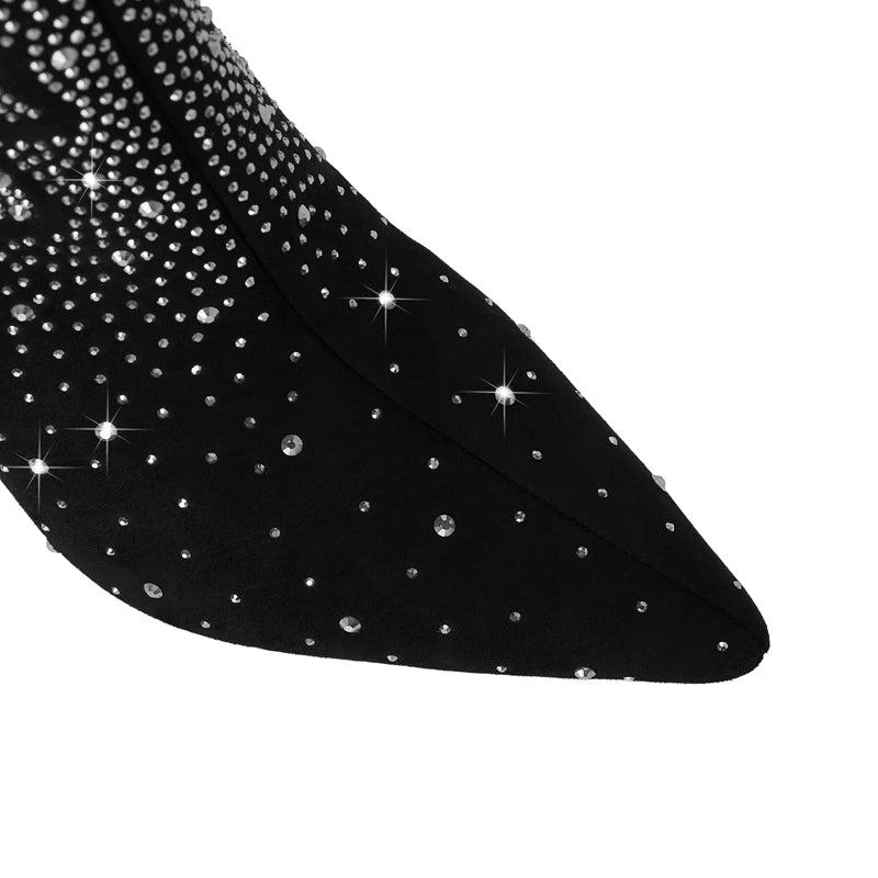 Kakay's New Water Diamond Super High Heel Wolf Teeth Tiger Teeth Shaped Heel Women's Short Boots Women's Boots