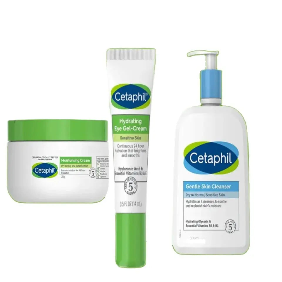 3pcs/set Cetaphil Moisturising Cream Hydrating Moisturizer for Dry to Sensitive Skin Restores Skin Barrier Face Body Care 250g