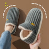Bebealy New Fur Man Slippers For Women Winter Fluffy Plush Home Cotton Slippers Female Indoor Outdoor Fuzzy Cozy Cotton Shoes