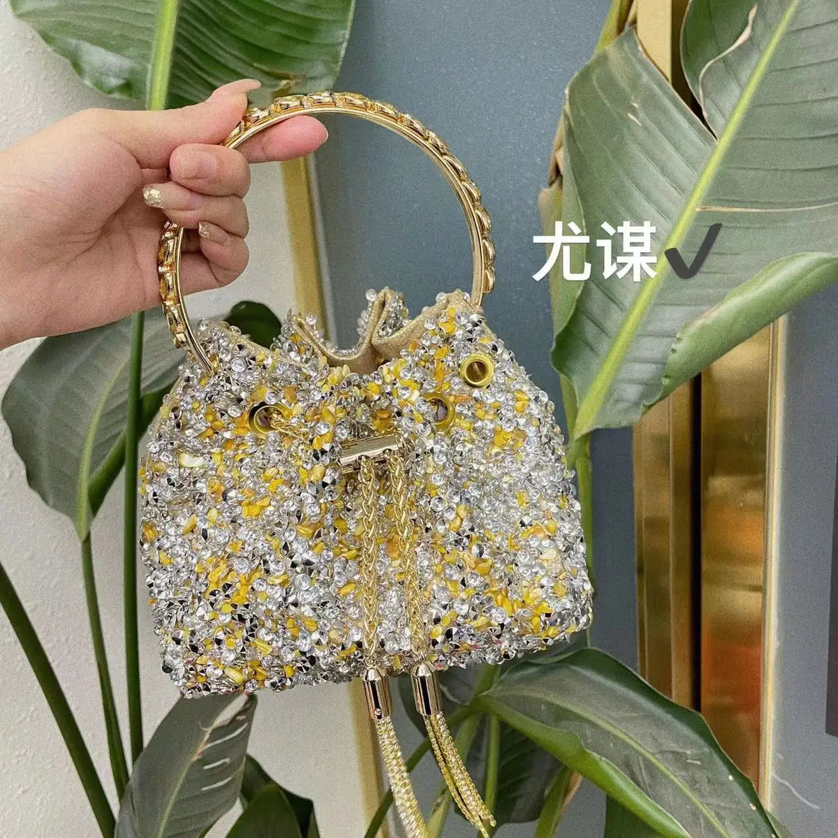 Luxury Designer Colorful Stones Evening Clutch Bag Wedding