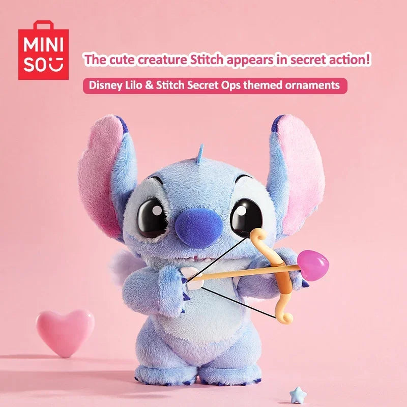 MINISO Disney Lilo and Stitch Series Secret Ops Theme Desktop Ornaments Decoration Animation Peripheral Birthday Gift Toy