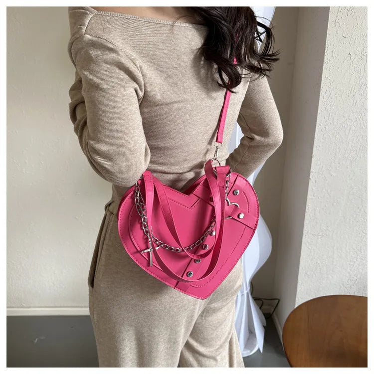 Korean Cute Niche Design Foreign Gas Crossbody Bag Handbag Winter New Trend Love Shoulder Bag One Shoulder Diagonal Shoulder Bag