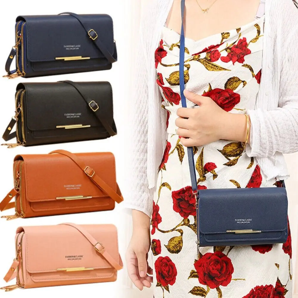 1PC Retro Fashion PU Leather Women Shoulder Bags Ladies Large-capacity Wallet Cross Body Handbag Messenger Bag Luggage Bags