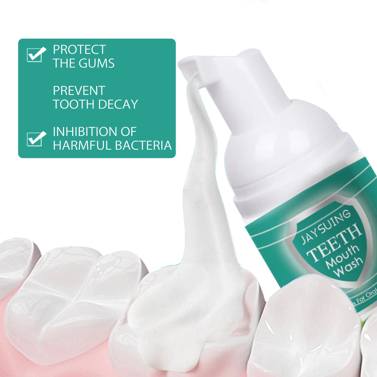 60ml Teeth Whitening Foam Toothpaste Tooth Deep Cleansing Mousse Remove Tartar Stain Reduce Yellowing Care For Gums Fresh Breath