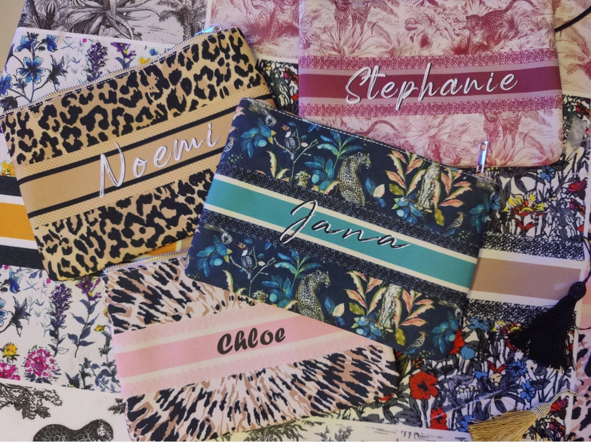 Spring Summer WOMAN BAG Fashion Designer Party Clutch Personalized Custom Print Name Letter Beach Bag Travel Cosmetic Bag