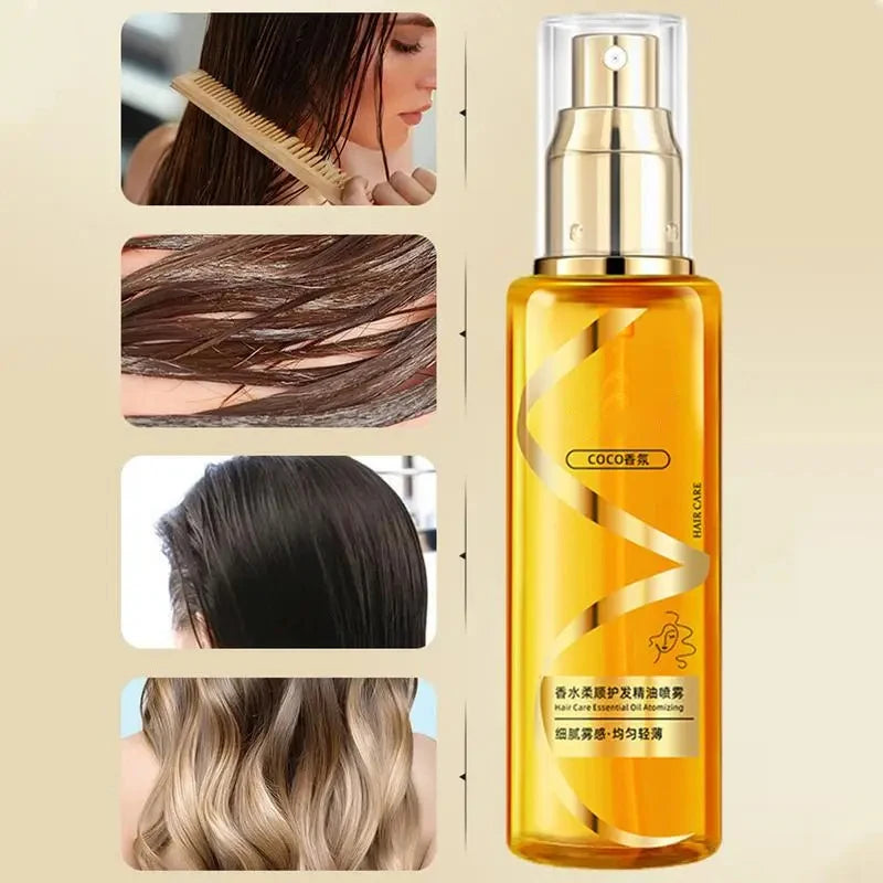 100ml Hair Oil Spray Harmless Hair Oil For Curly Hair Oil Sheen Hair Spray Moisturizing Nourishing Hair No Wash Anti-static