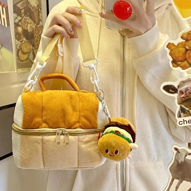 Nylon Cotton Casual Zipper Solid Bread