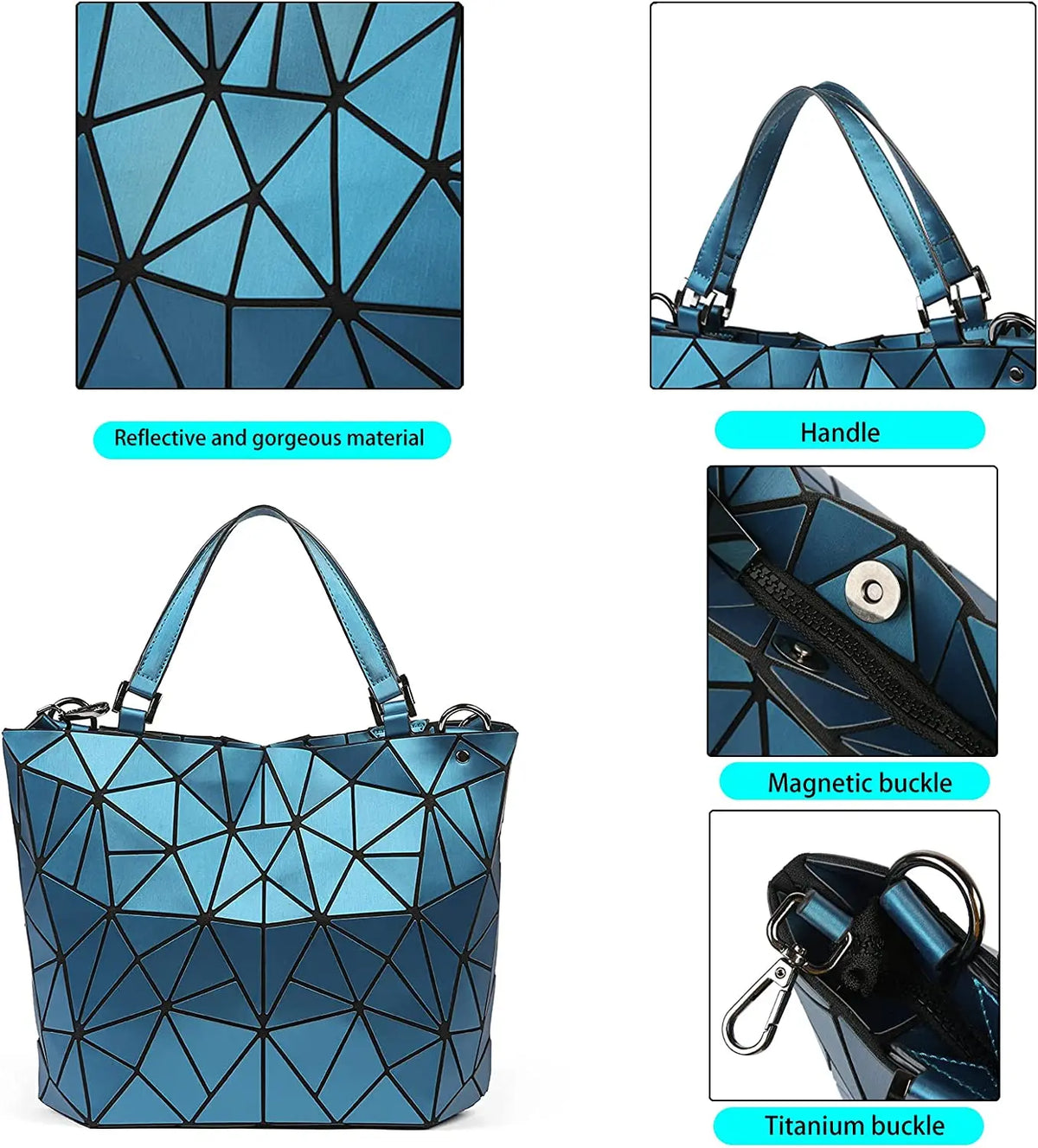 Handbags Bags For Women 2024 Designer Luxury Tote Bucket Bag Fashion Geometric Crossbody Shoulder Messenger Hand Bag Silver