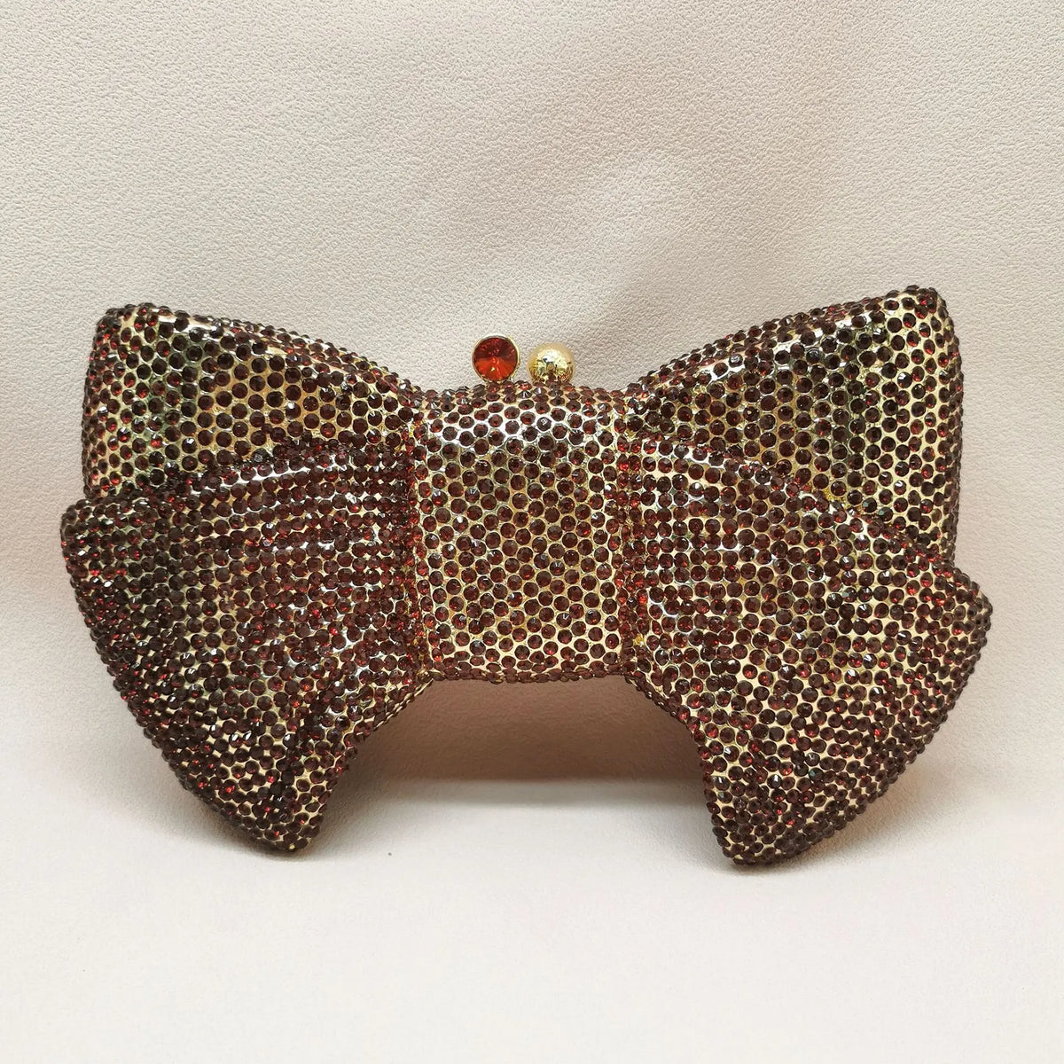 Best Design Bow Shape AB Rhinestone Purse Women Handbag Evening Clutch Bags High Quality Lady Diamond Crystal Party Wedding Bag