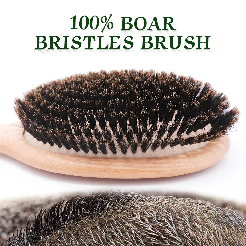 BOOMSLIFE Boar Bristle Hair Brush Women Combs for Hair Wood HairBrush Detangle Straightener Brush Hair Comb Barber Accessories