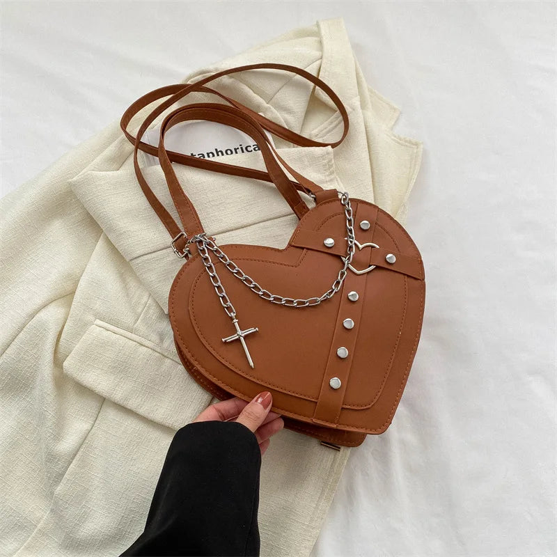 Korean Cute Niche Design Foreign Gas Crossbody Bag Handbag Winter New Trend Love Shoulder Bag One Shoulder Diagonal Shoulder Bag