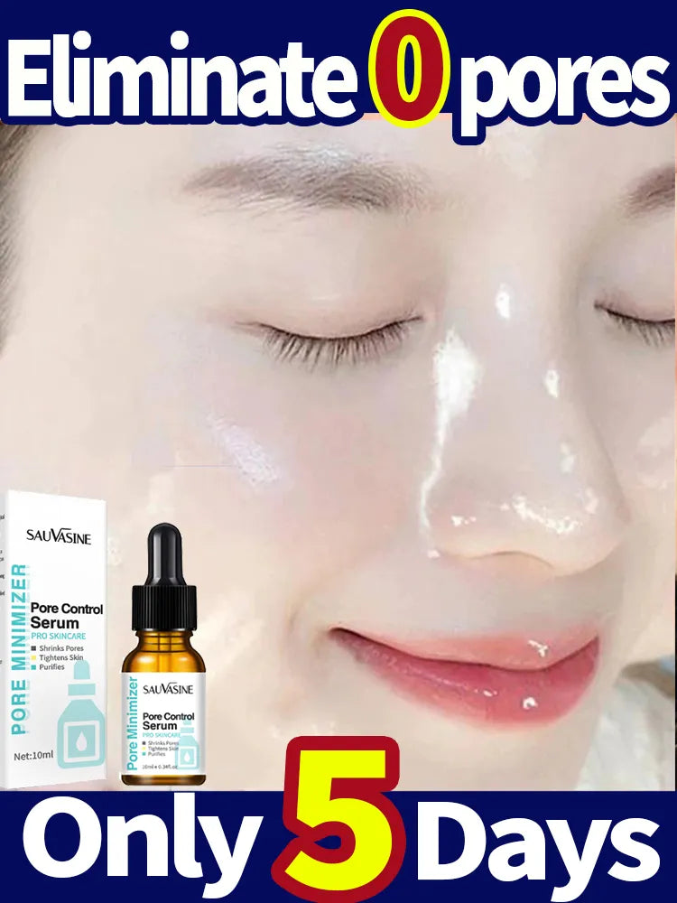 Pore Shrinking Serum Face Removing Large Pores Tightening Repairing Facial Pore Minimizing Essence Skin Care Beauty