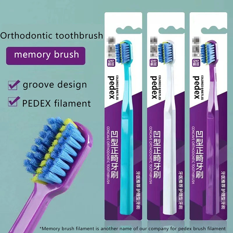 1PC Clean Orthodontic Braces Adult Orthodontic Toothbrushes Dental Tooth Brush Soft Bristle Toothbrush For Oral Health Care