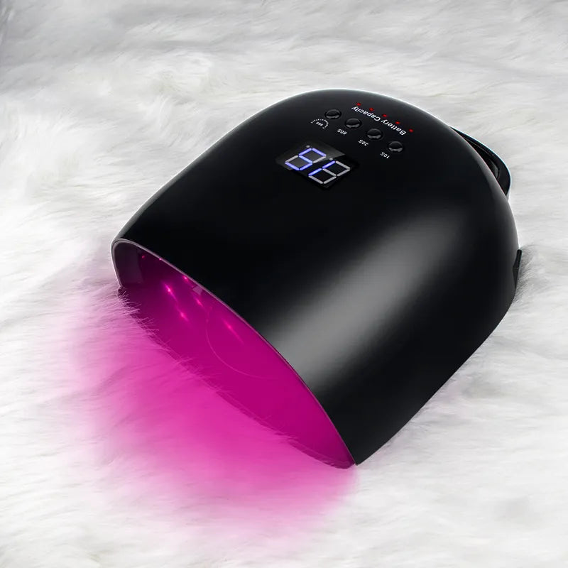 Rechargeable Nail Lamp 86W Wireless Gel Polish Dryer Red Light Manicure Light with Handle Cordless Nail UV LED Lamp