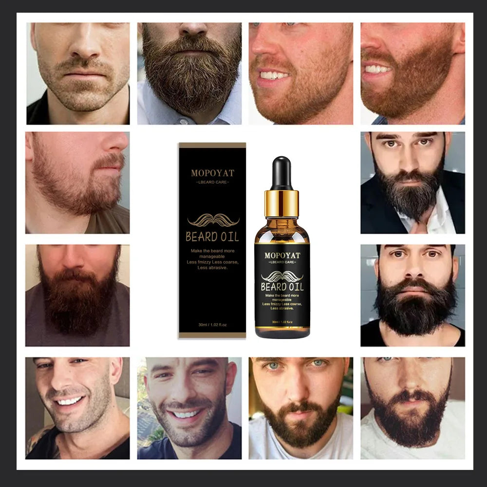 Growth Beard Oil Grow Beard Thicker & More Full Thicken Hair Beard Oil For Men Beard Grooming Treatment Beard Care