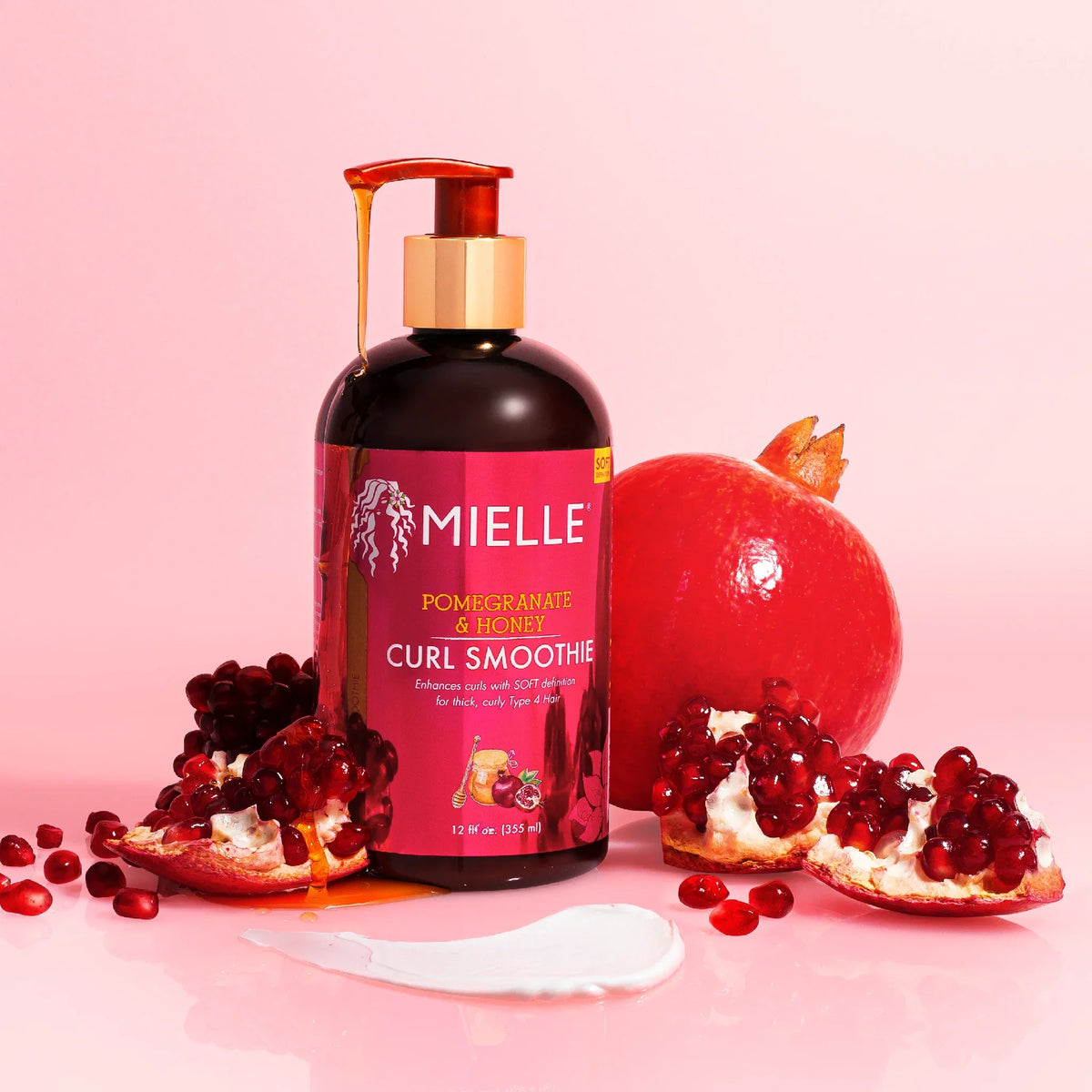 Mielle Organics Pomegranate & Honey Leave-In Conditioner + Honey Curl Smoothie Bundle