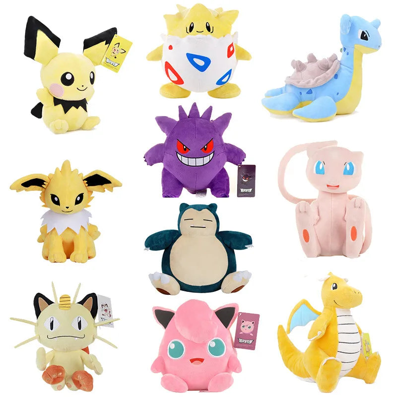 Original Pokemon Stuffed Plush Toys Pikachu Charizard Bulbasaur Jenny Turtle Anime Doll Kids Birthday Christmas Gift