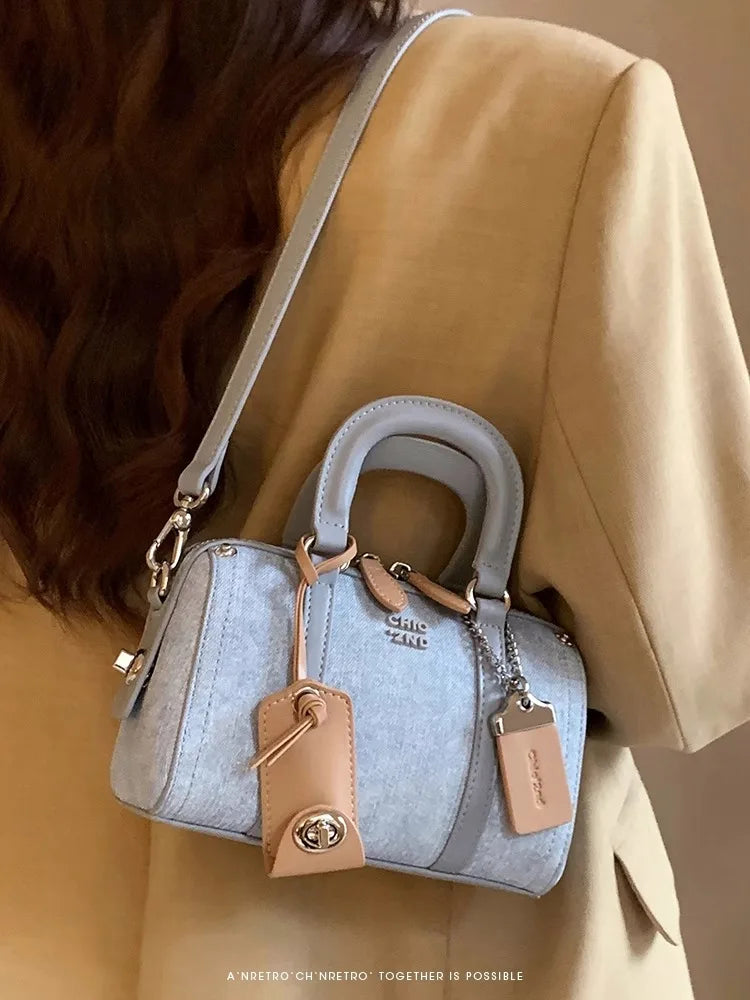 Women's Bags Handheld Bags Fashion Shoulder Bags New Canvas Denim Bag Girl Trend Leisure Versatile Square Bags Crossbody Bags