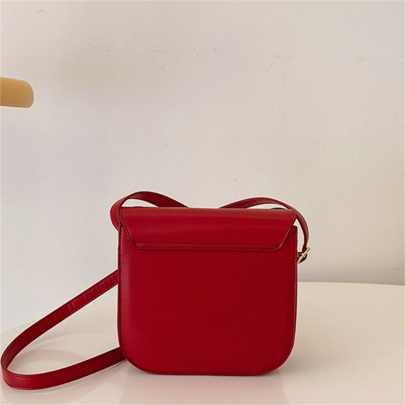 Trendy Christmas Elk Pattern Shoulder Bag Women Small PU Satchel Crossbody Phone Bag Girls Casual All-match Messenger Handbag