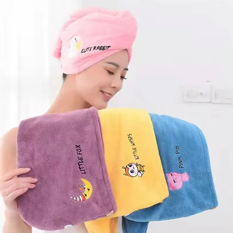 Coral Velvet Dry Hair Towel Shower Cap Absorbent Thickened Bag Head Dry Hair Towel Wash Hair Wipe Scarf Women's Dry Hair Cap