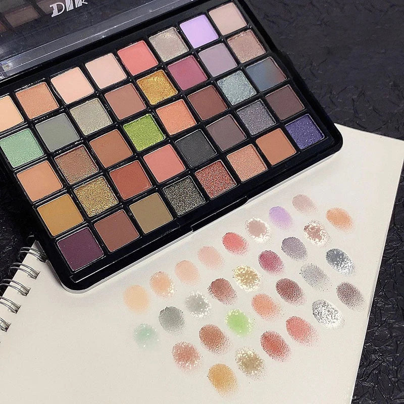 Shimmer Eyeshadow Palette: 40 Colors for Matte and Glitter Eye Makeup