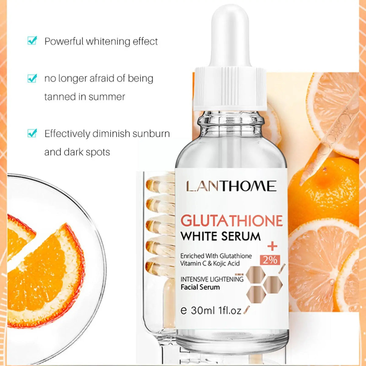 Glutathione Face Serum Whitening Brighten Skin