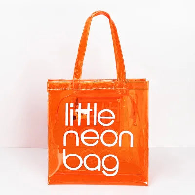PVC Waterproof Eco Friendly Shopper Bags Women Large Capacity Shopping Totes Stylish Jelly Reusable Shoulder Bags Female Handbag