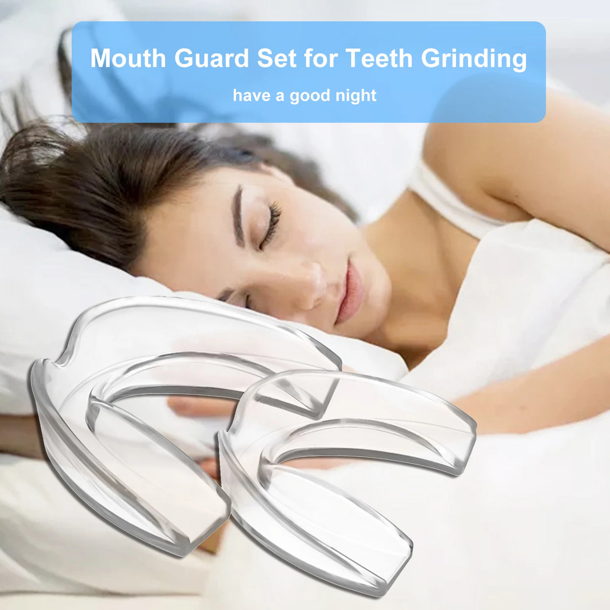 Anti Snore Mouthpiece Mouth Guard Set with Storage Case  Mouthguard Moldable Night Guards for Anti Snoring Bruxism Teeth