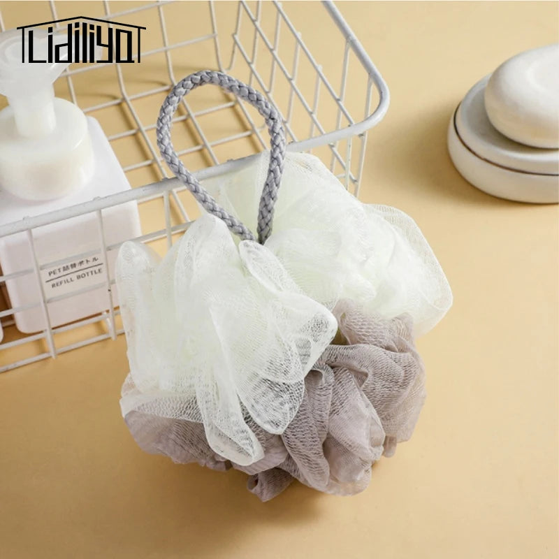 Cute Soft Shower Mesh Foaming Sponge Body Skin Cleaner Cleaning Tool Bathroom Accessories Exfoliating Scrubber Bath Bubble Ball