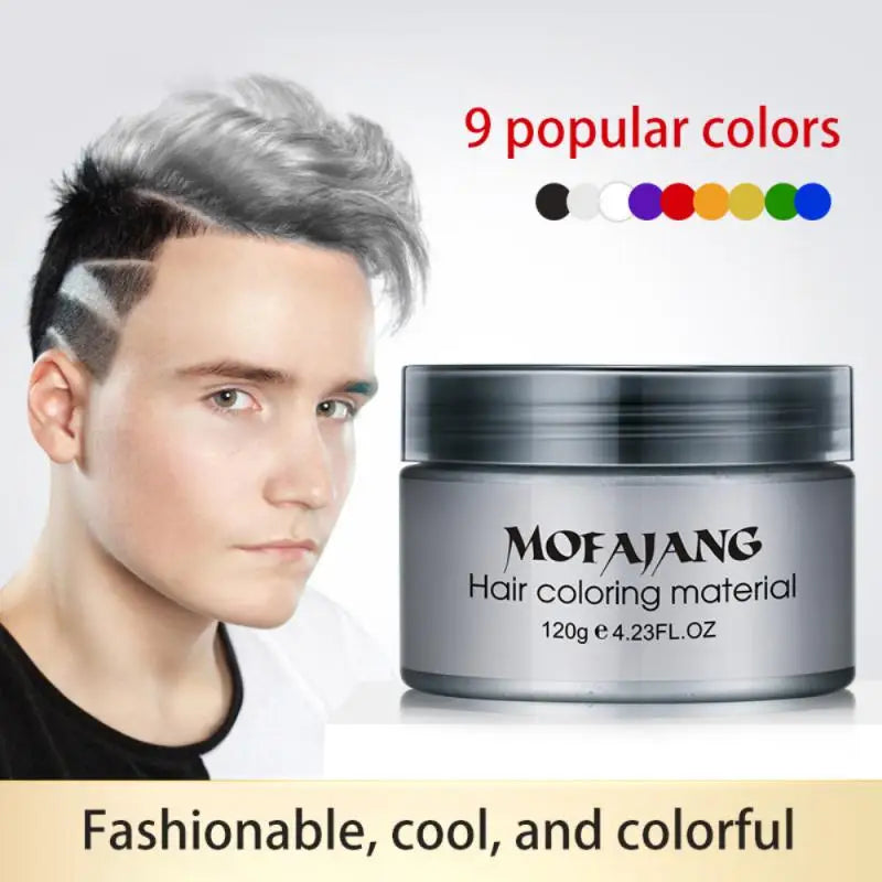 1~5PCS Mofajang Color Hair Wax Styling Pomade Silver Grandma Grey Disposable Natural Hair Strong Gel Cream Hair Dye for Women