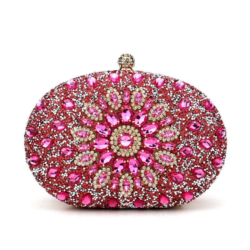 Diamond Women Luxury Clutch Evening Bag Wedding Crystal Ladies Cell Phone Pocket Purse Female Wallet for Party Quality Gift
