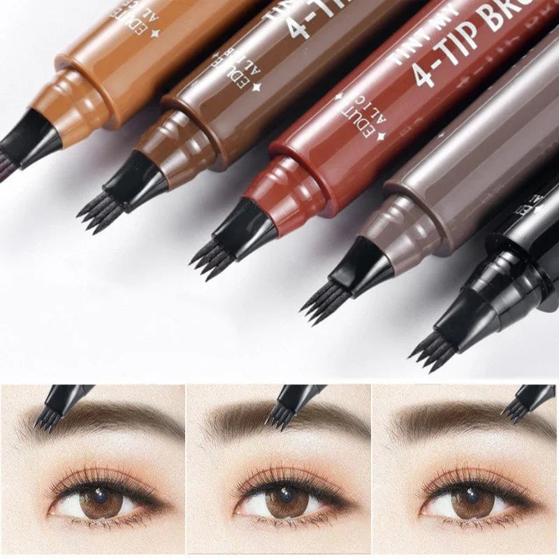 Microblading Eyebrow Pen Waterproof Fork Tip Eyebrow Tattoo Pencil Long Lasting Professional Fine Sketch Liquid Eye Brow Pencil