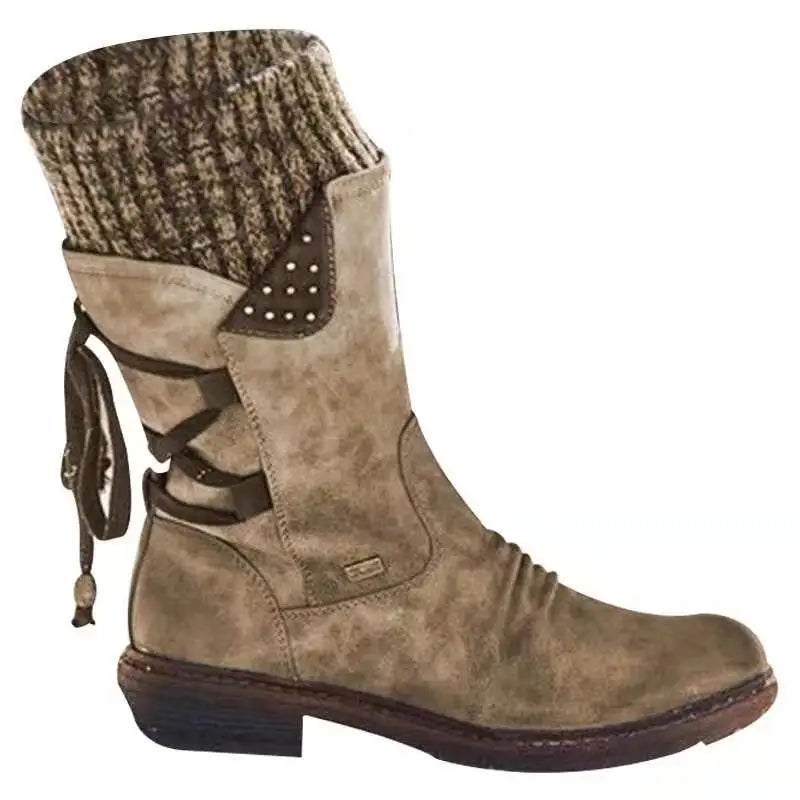 Thick Sole Wedge Heel Snow Boots 2022 New Black Fashion Warm Women's Boots Classic Winter Women's Boots Black Boots