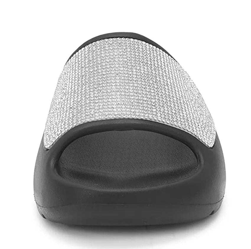 2023 women's/men new women's shoes with diamond face, thin flash thick bottom slippers sandals outdoor beach slippers 36-45