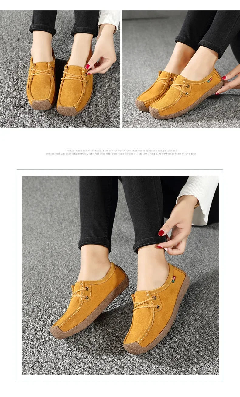 Women Flats Fashion Casual Sneakers  Autumn New Comfortable Female Casual Walking Footwear Fashion Large Size Loafers Shoes