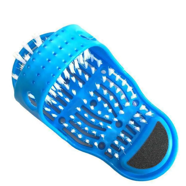 Hot Plastic Bath Shoe Pumice Stone Foot Scrubber Shower Brush Massager Slippers for Feet Bathroom Products Foot Care Bluefhn6