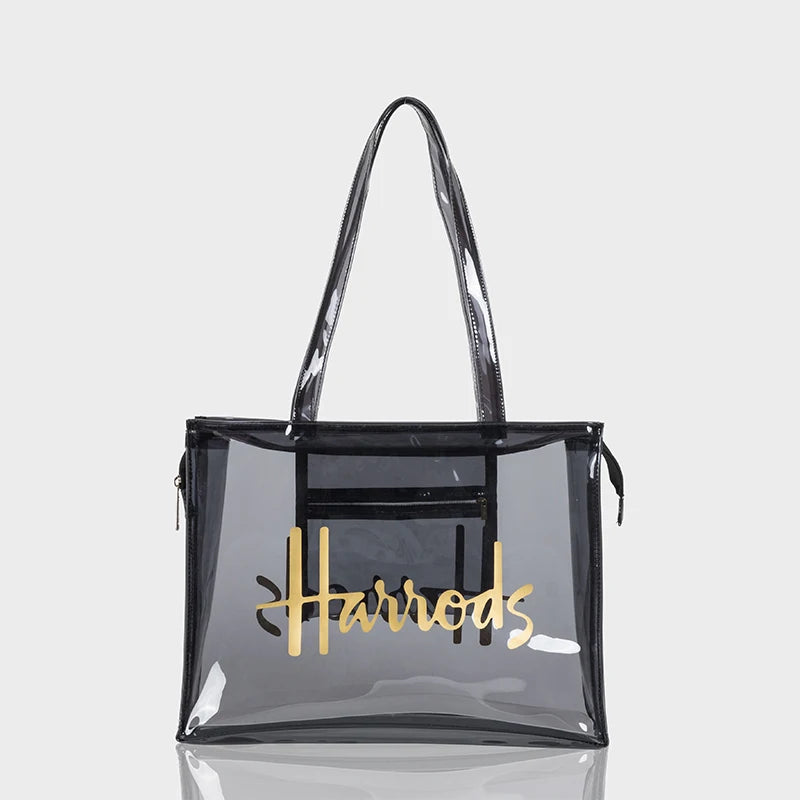 PVC Waterproof Eco Friendly Shopper Bags Women Large Capacity Shopping Totes Stylish Jelly Reusable Shoulder Bags Female Handbag
