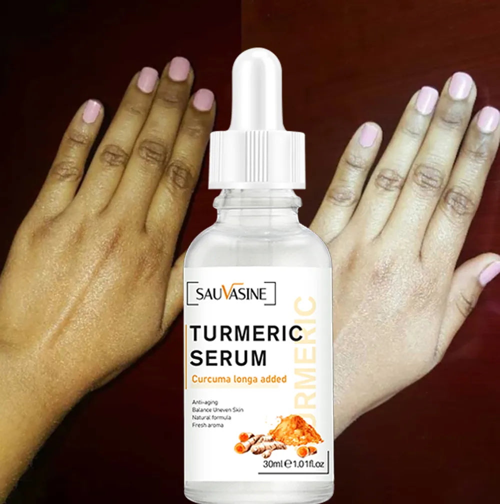 Turmeric Face Whitening Serum Anti Aging Wrinkle Balance Uneven Skin Moisturize Reduce Fine Lines Dark Spots Facial Essence Oil