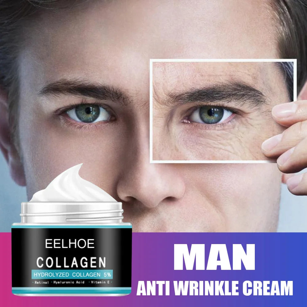 Anti Aging Anti Wrinkle Face Cream Collagen Moisturizing Whitening Facial Skin Care Firming Brighten Day Night Cream for Men