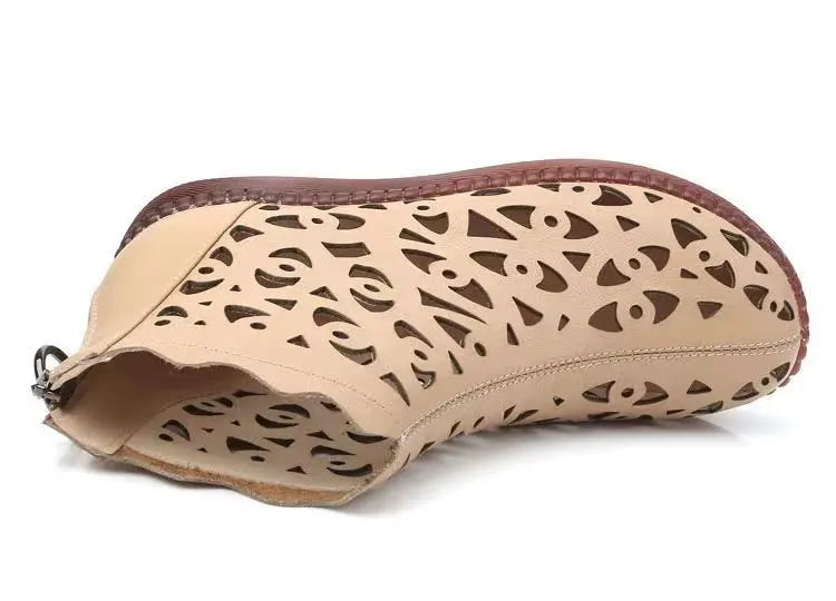 2023Women's Sandals Spring Summer Sandals Women's Breathable Hole Boots Flat Soft Non-slip Comfortable Shoes Sandalias De Mujer
