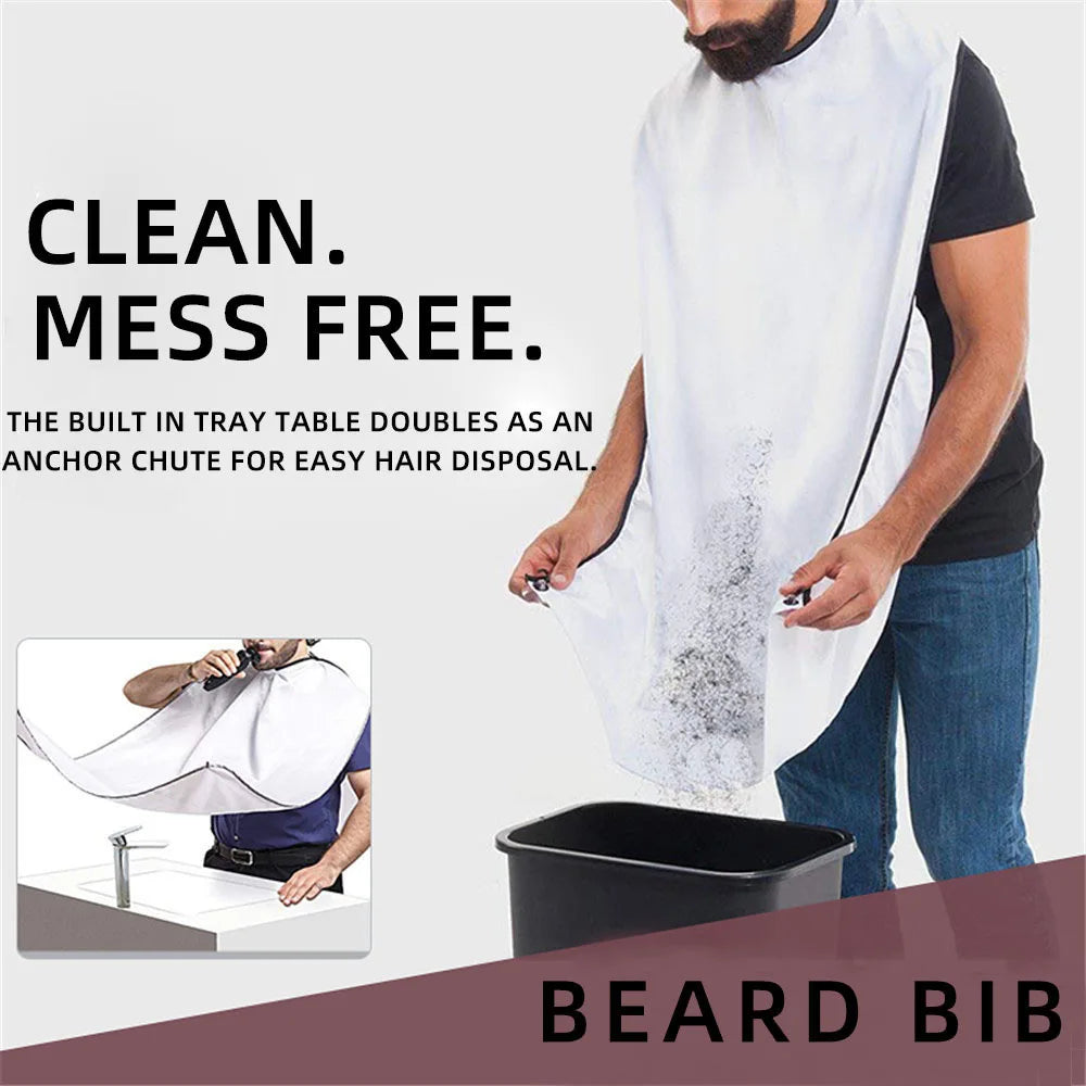 Men's Bathroom Shaving Aprons Beard Shaving Apron Care Bib Face Shaved Hair Adult Bibs Shaver Cleaning Hairdresser