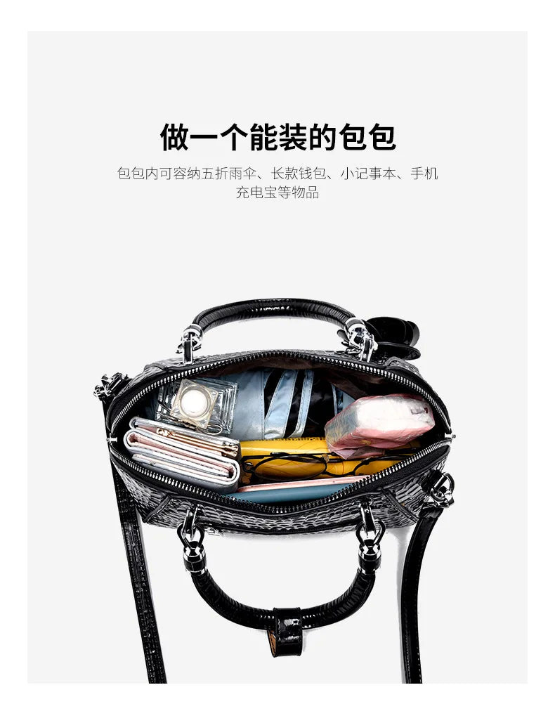 European / American Style Fashion Handbag Yellow Crocodile Pattern Women Tote Bag Ladies Small Shell Messenger Shoulder Bags sac