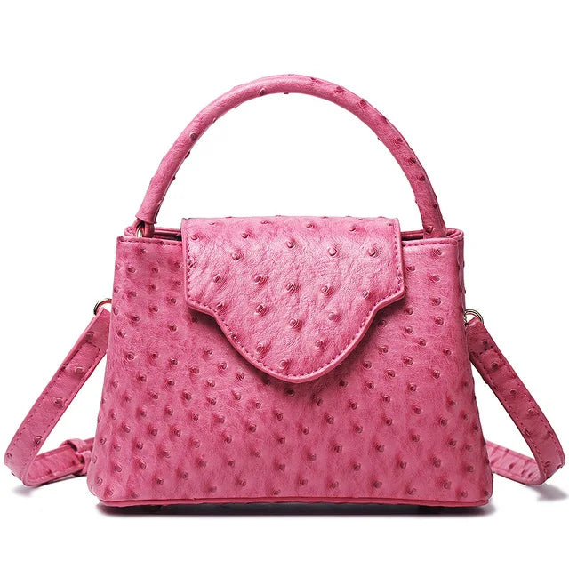 2023 Fashion New Snake Handbag Luxury Brand Design Women Loved Shoulder Tote Bag Ostrich Leather Pouch