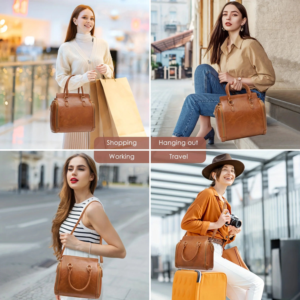 Retro Handbag PU Leather Women Bag Purse Portable Storage Bag With Multi Card Slots Women's Multi Layer Crossbody Bag