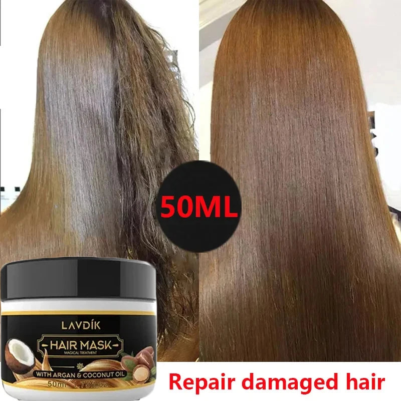 Magical Hair Mask Keratin Mask 5 Seconds Repairs Damage Frizzy Soft Smoothing Shiny Hair Deep Moisturizing Hair Treatment 50g