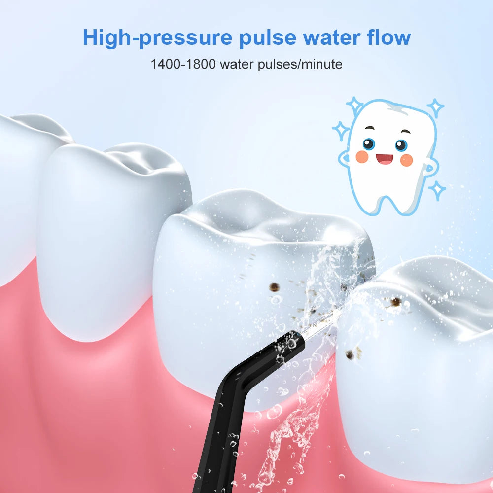 INSMART Oral Irrigator Dental Water Flosser Teeth Whitening Waterproof Portable Dental Water Jet Floss 300ML Teeth Cleaner