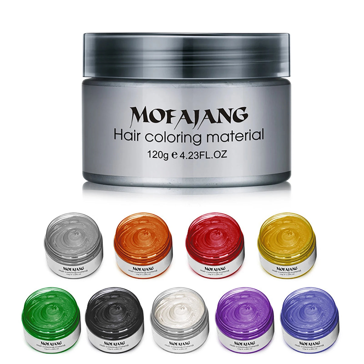 1~5PCS Mofajang Color Hair Wax Styling Pomade Silver Grandma Grey Disposable Natural Hair Strong Gel Cream Hair Dye for Women