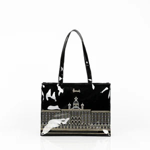 Green Striped PVC Women's Tote