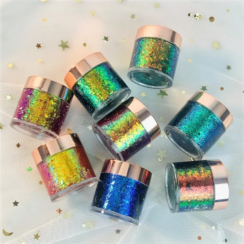 Chameleon Eyeshadow Metallic Powder Sequin Shiny High Gloss Pigment Eyeshadow Palette Eyes Makeup Party Cosmetic Glitter Sequin