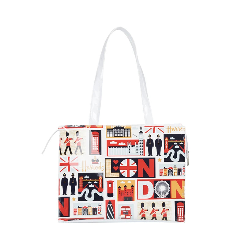 PVC Waterproof Eco Friendly Shopper Bags Women Large Capacity Shopping Totes Stylish Jelly Reusable Shoulder Bags Female Handbag